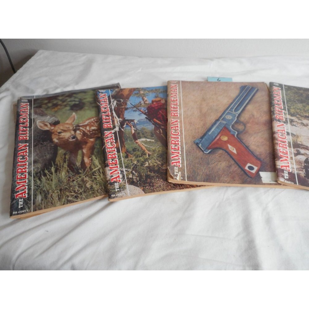 8 Vintage American Rifleman Magazine 1951 1956 Back Issues Firearms Guns
